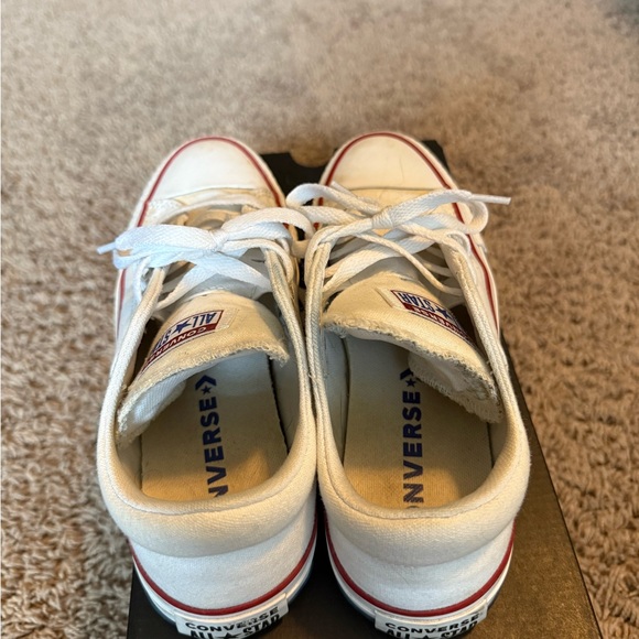 Converse women’s White and Red Sneakers - Picture 7 of 8